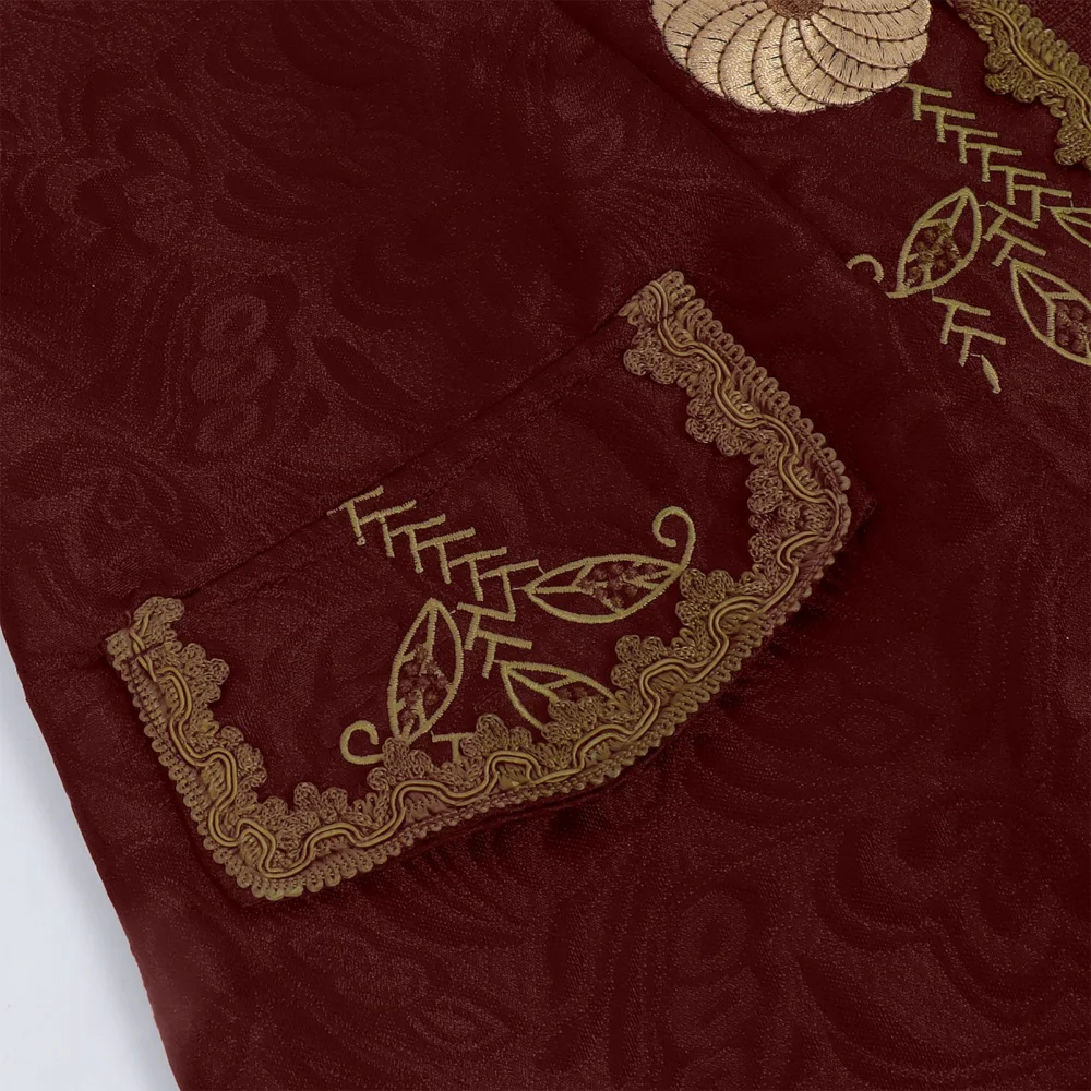 Men's Steampunk Coat Colonial Jacket Vintage Medieval Victorian Costume Tailcoat for Halloween Party