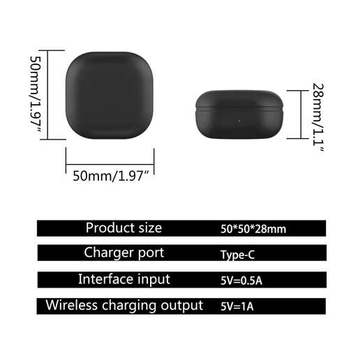 Imagen 2 del producto Reemplazo de funda de carga inalámbrica para Galaxy buds 2 SM-R177, batería de 700mAh compatible con carga inalámbrica/tipo C, sin auriculares