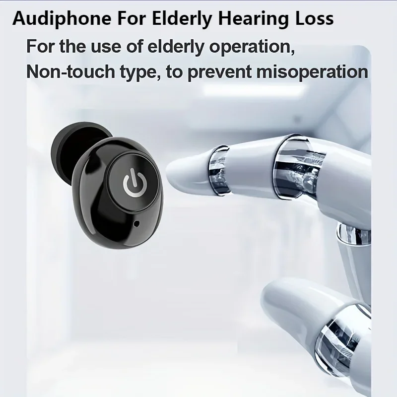 

Boost Sound Amplifier Audiphone Rechargeable Auxiliary Listening Earphones In-Ear Invisible Noise Reduction Earbuds For Elderly