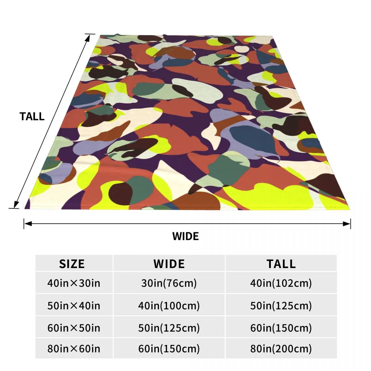 Camouflage Blankets Flannel Sofa Throw Blanket Lightweight for Couch Bedding Office Throws Bedspread Quilt