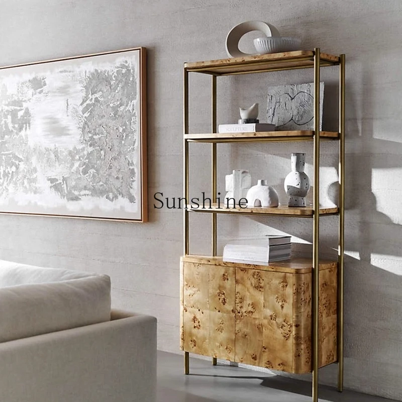 

Medieval solid wood rack floor-to-ceiling living room home display cabinet