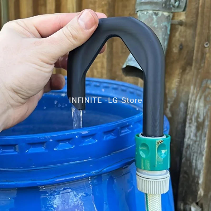 Garden Hose Hook, Self Priming Siphon Hose For Auto Drain & Fill Rainwater Transfer, Anti-Kink Water Guide, Courtyard Organizer