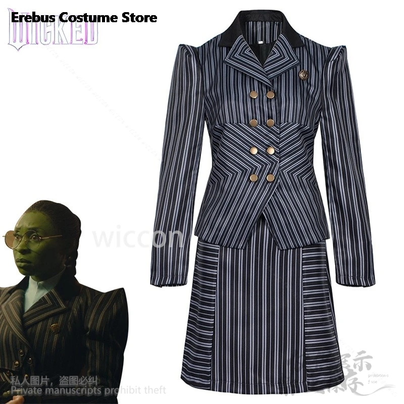 

2024 New Anime Movie Wicked Elphaba Cosplay Costume For Women Girls Men Adult Anime Outfit Halloween Christmas Customized Cos