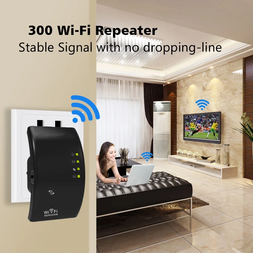 Ripetitore WiFi 300Mbps Router WiFi Extender Amplificatore di segnale WiFi Ripetitore Wi-Fi wireless Punto di accesso ripetitore Wi-Fi a lungo raggio