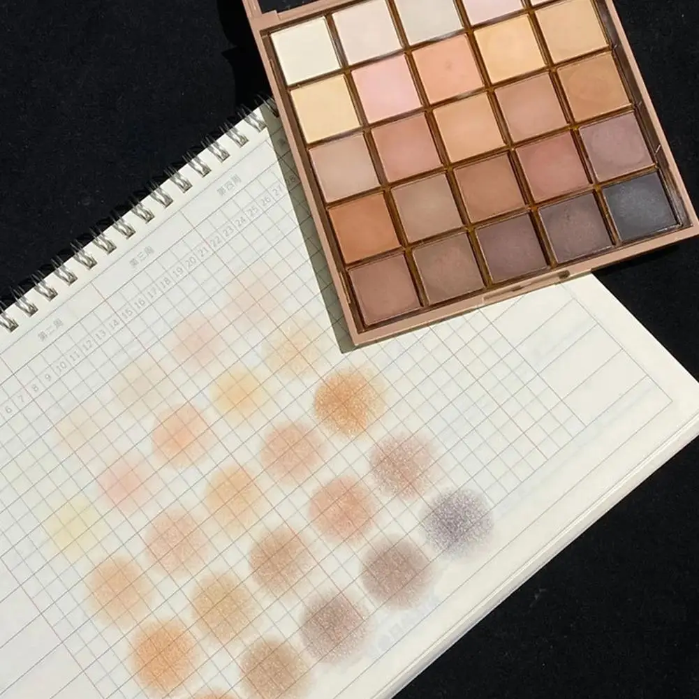 Paleta de sombras de ojos, pigmentos de sombra de ojos brillantes, Color tierra mate, neutro