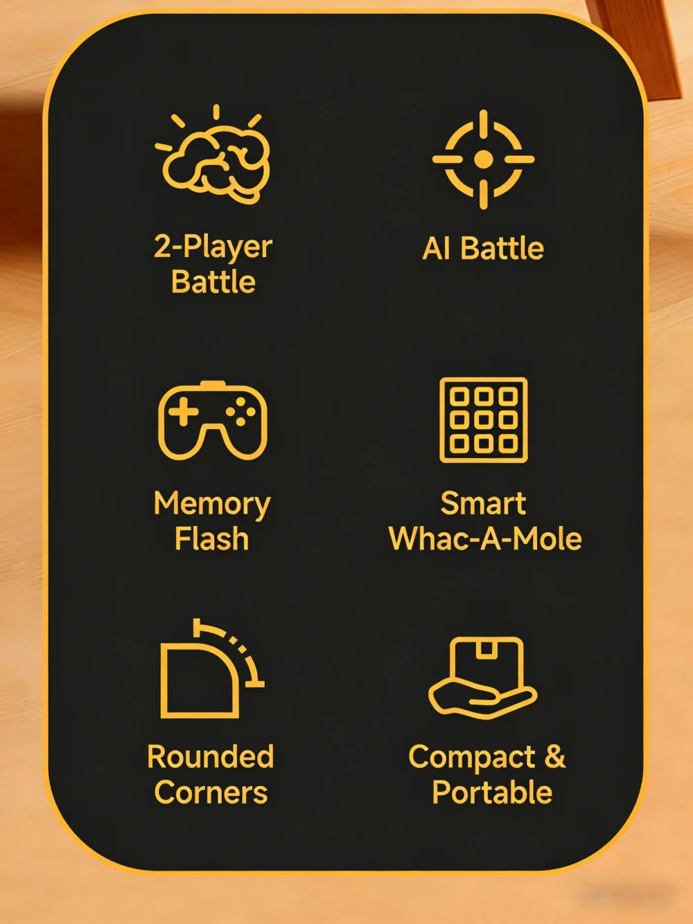 Tragbares Tic-Tac-Toe, Stressabbau- und Lernbrettspiel, multifunktionales elektronisches Spiel, geeignet für Erwachsene und Kinder – Detail 4