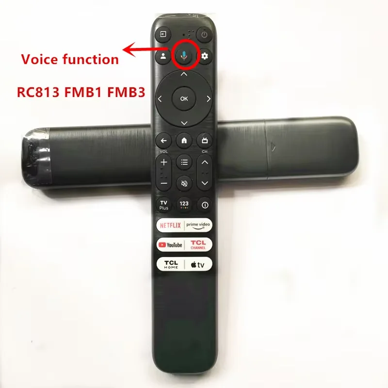 

Подходит для TCL TV Bluetooth голосового пульта дистанционного управления RC813 FMB1 FMB3 модели являются постоянными и могут использоваться