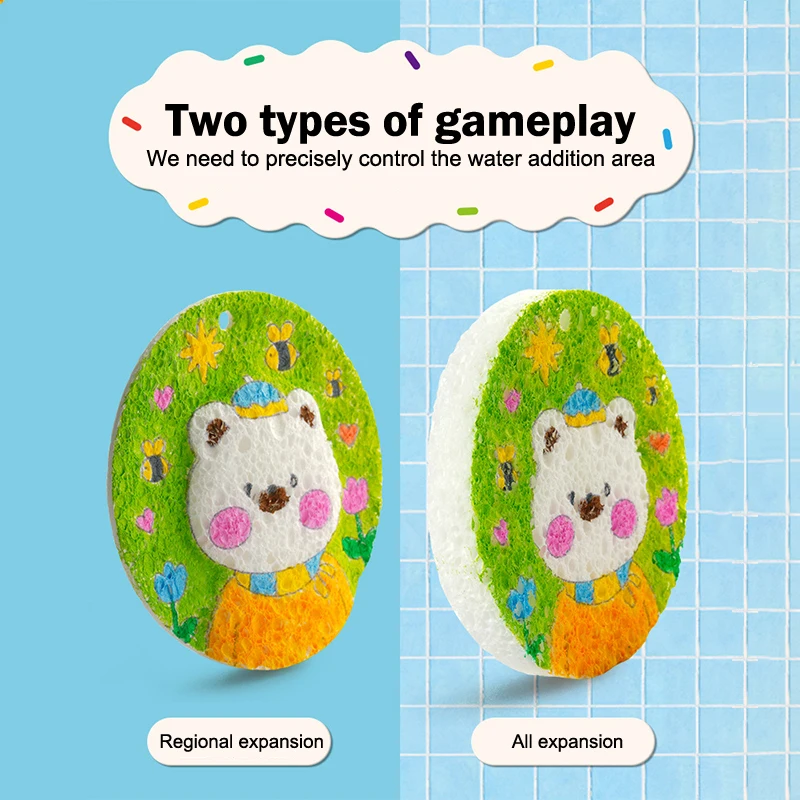 Magic Puffy Paint, 3D Drawing Magic Canvas Sponge, Puffy Popcorn Drawing Texture Painting Kit