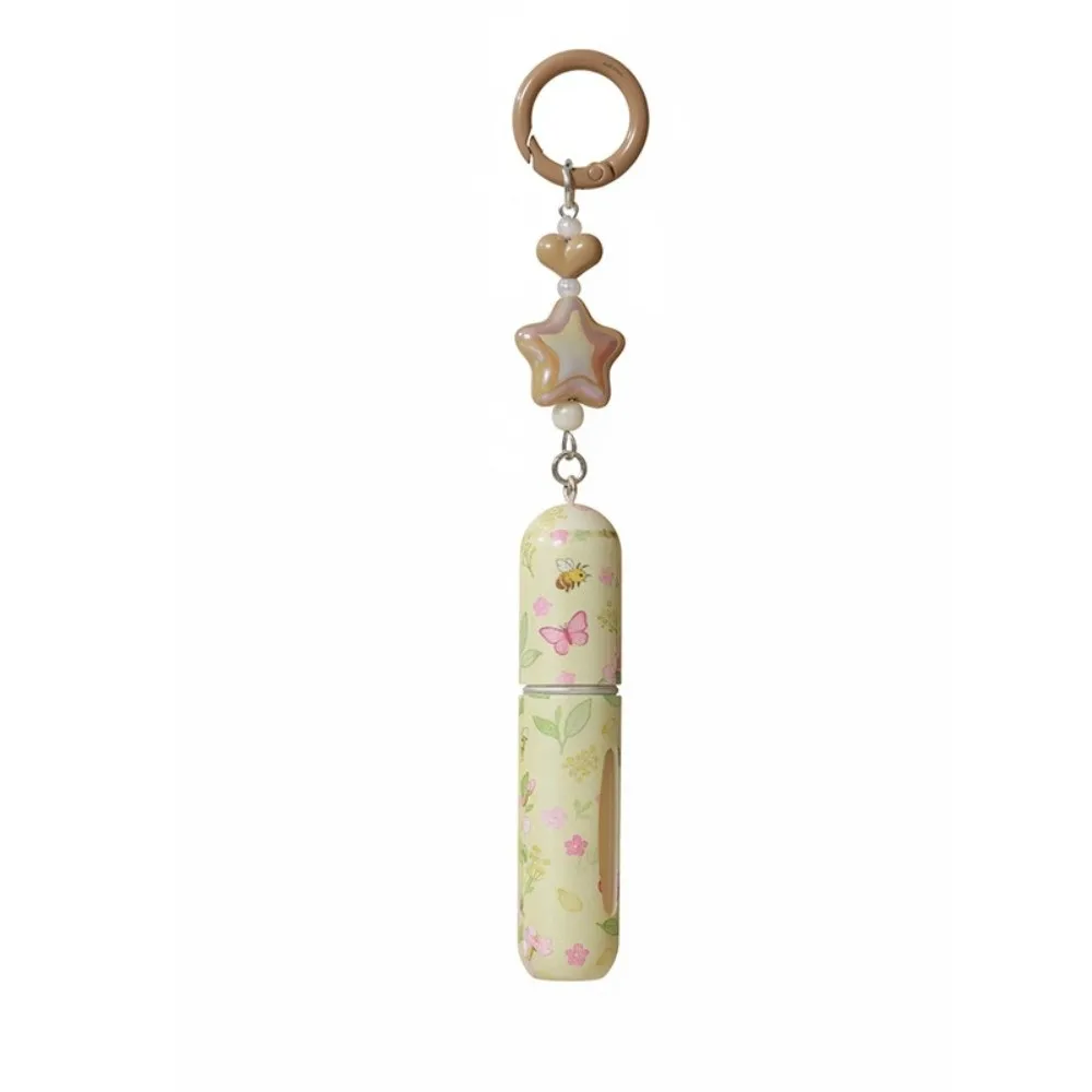 Fashion 5ml Perfume Bottle Floral Leak-proof Spray Bottle Refillable with Key Ring Ultra-fine Mist Fragrance Container Travel