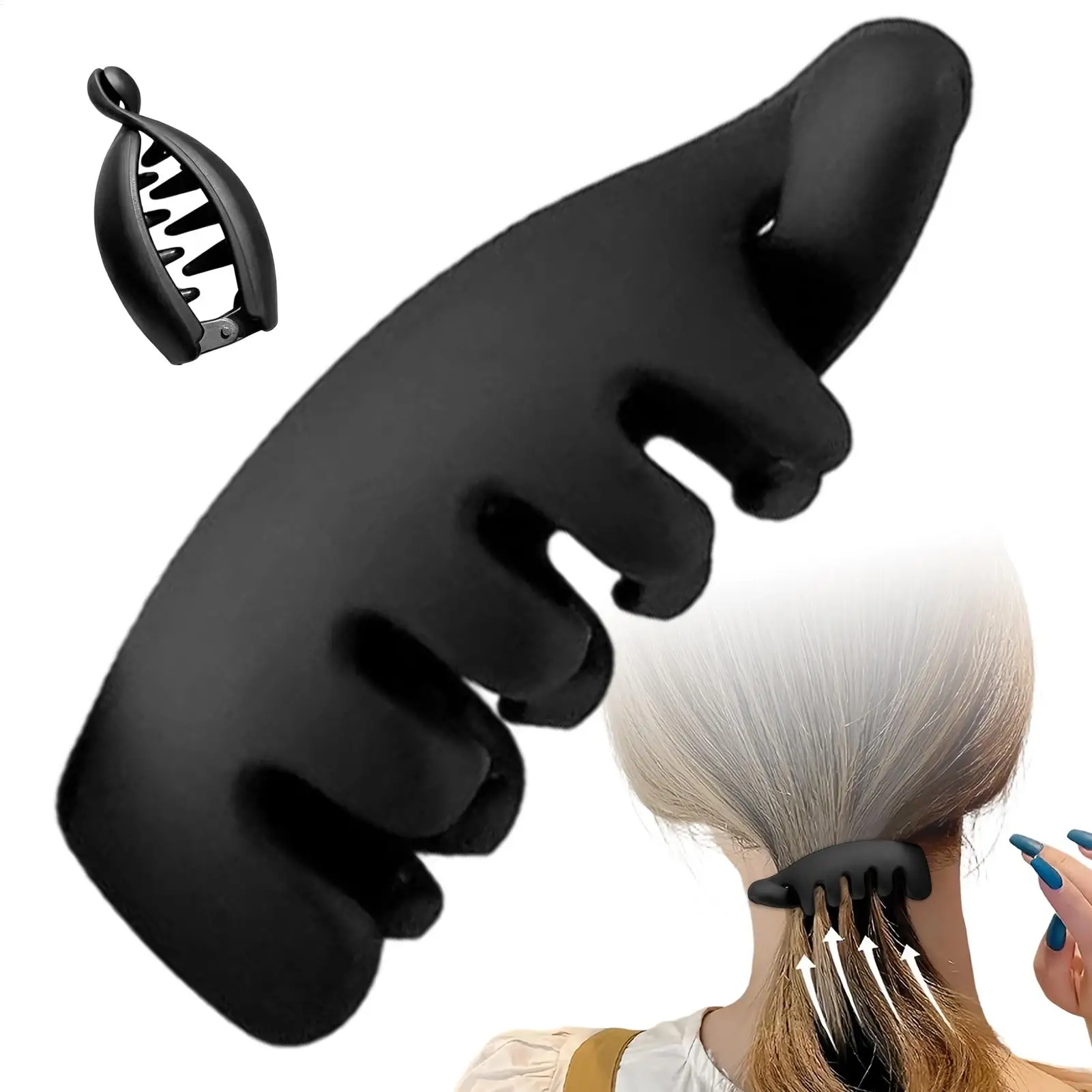 Banana Clip Resin Non-Slip Secure Lightweight Clamp Hair Barrettes for Women for Female Girls Daily School Office Home Indoor