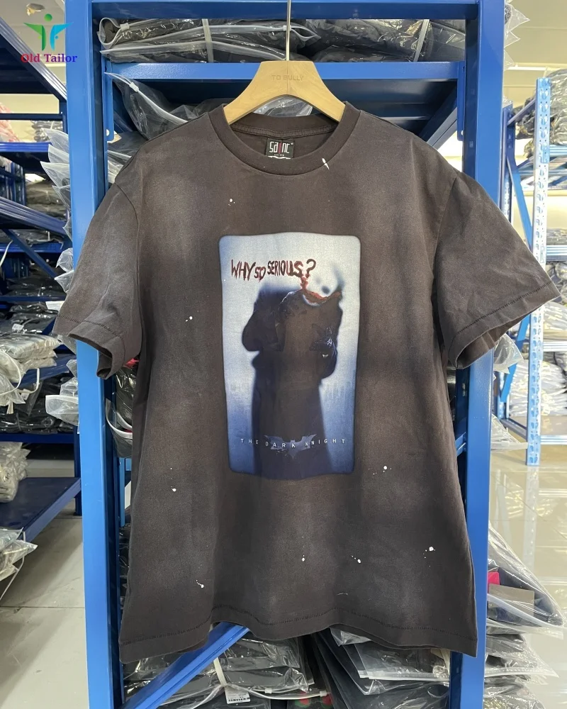 

Тенденция Saint Fashion с принтом и круглым вырезом в стиле хип-хоп, винтажные мужские и женские топы, летняя одежда с короткими рукавами