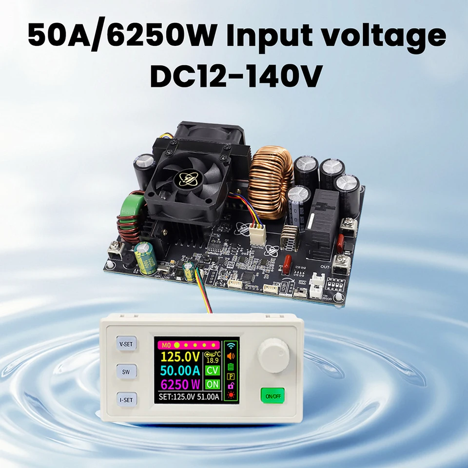 Fonte DC Ajustável 12-140V 50A 6250W Ziqqucu