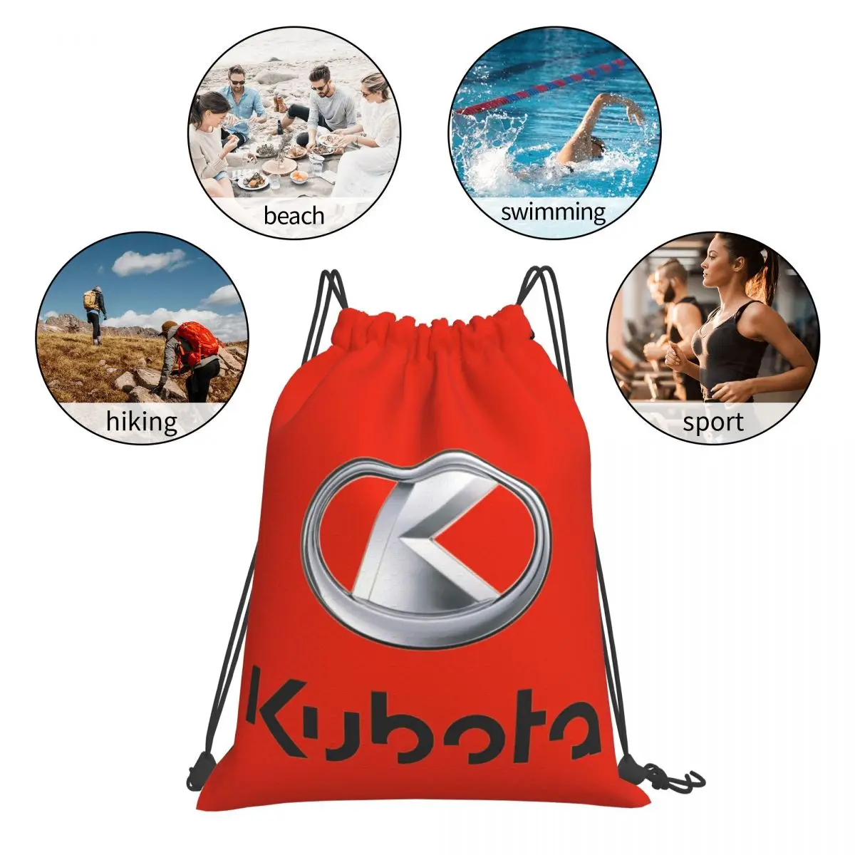 Рюкзаки Kubota Tractor, модные портативные сумки на шнурке, сумка для хранения, сумки для книг для мужчин и женщин, школьные