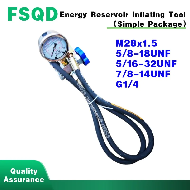1pc FPU-1 Energy Reservoir Inflating Tool M14x1.5 M28x1.5 5/8-18UNF 7/8-14UNF Pump Truck Accumulator Nitrogen Gas Supply Device