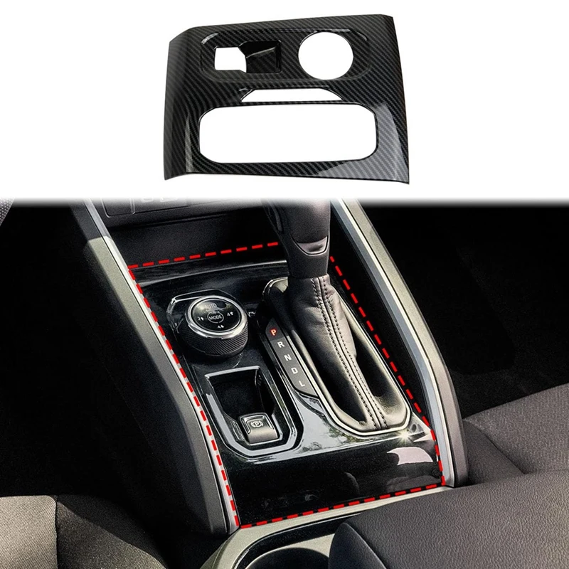 Center Console Gear Shift Panel Cover Trim For Chevrolet Colorado GMC Canyon 2023 2024 Accessories Carbon Fiber