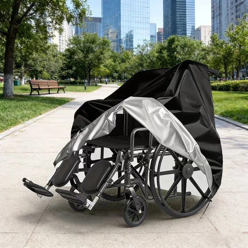 Single Universal Cover for Wheelchairs – Suitable for Electric Types, Mobility Scooters, And Rolling Walkers (Easy to Store)