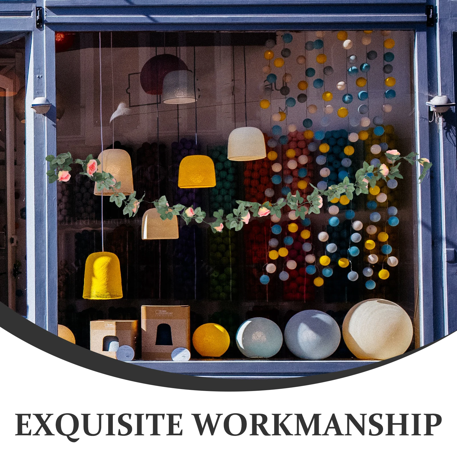 

2pcs Artificial Rose Garland Silk Flower Vines 16 Roses Realistic Decorative Vine Garlands For Wedding Home Ceiling