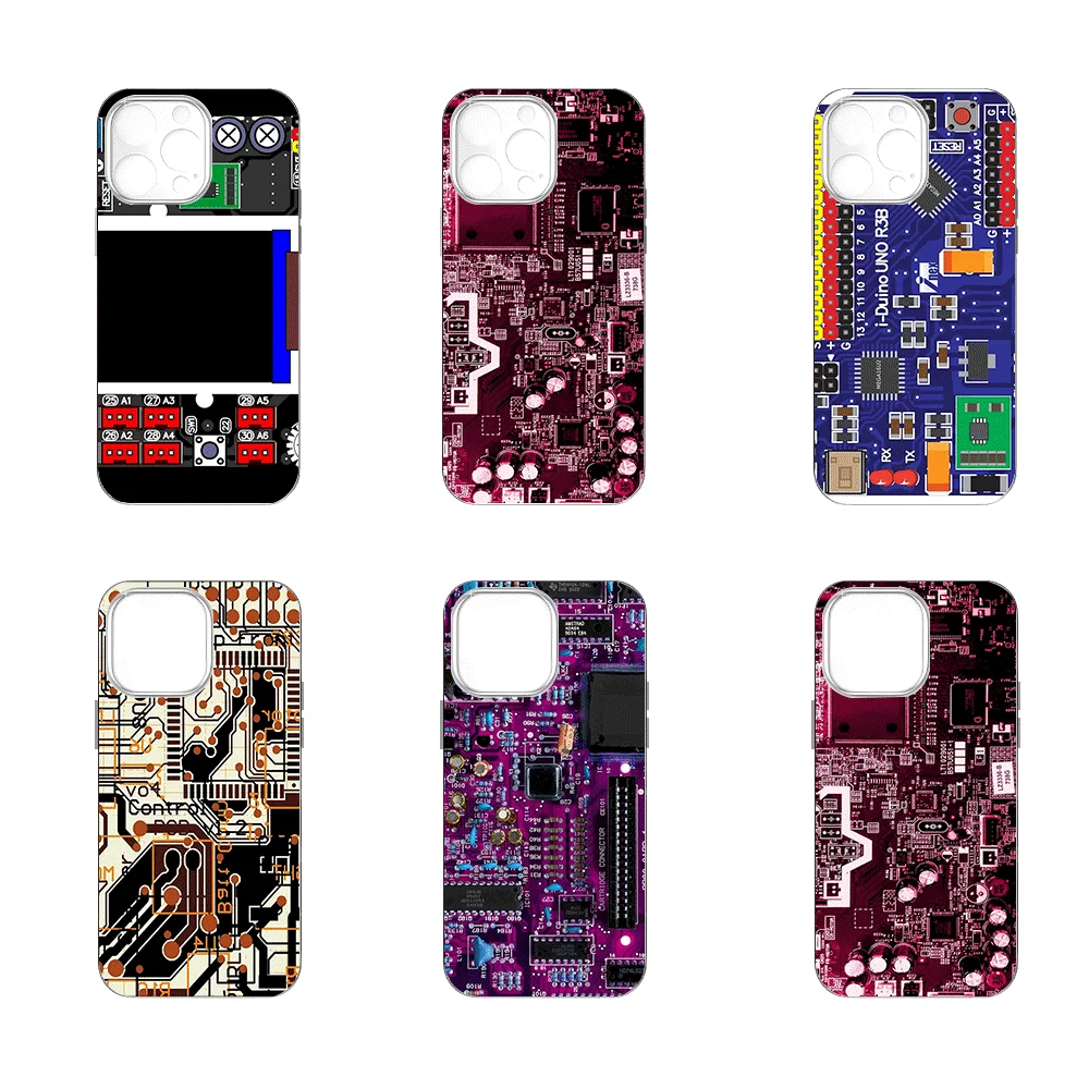 Luxurys Shockproof Clear Case For iPhone 13 14 12 Pro Max 11 15 X XR 7 8 Plus 6s Camera Lens Protective Circuit Board Soft Cover