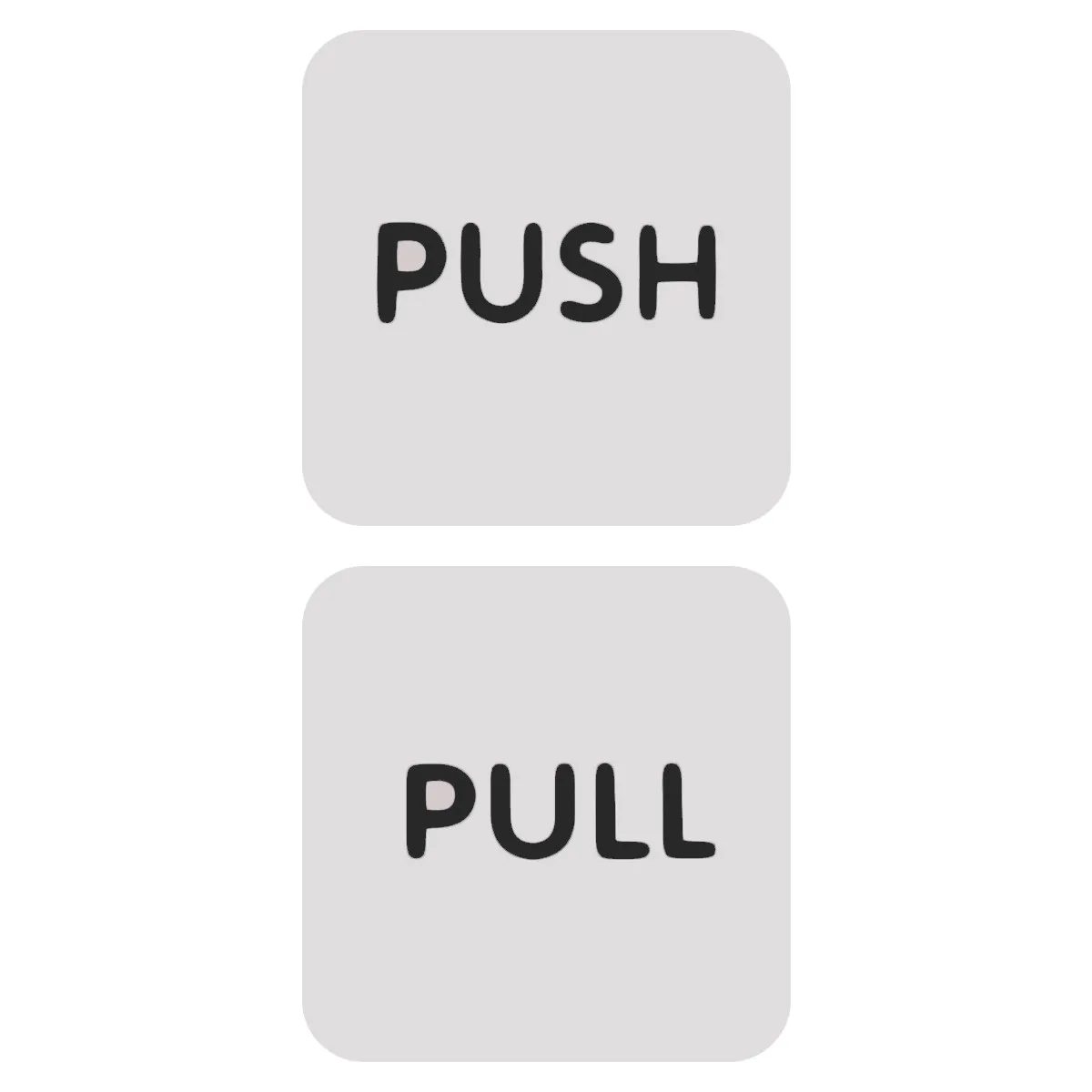 1Pair Glass Metal Glass Door Push Pull Sign For Shop Entrance Door Hotel Management Sticker Self Adhesive Exit