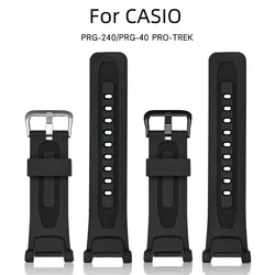 For CASIO PRG-240/PRG-40/PAG-40 Specialized interface TPU watch strap High quality resin wristband Stainless steel buckle