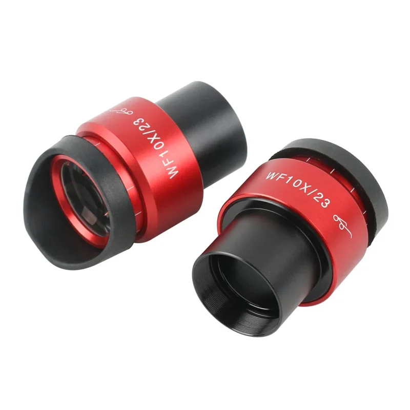 2PCS WF10X/23 Microscope Wide Angle Eyepiece Ocular Eyepoint Lens Adjustable Wide Field 30mm Widefield Microscope Eyepiece