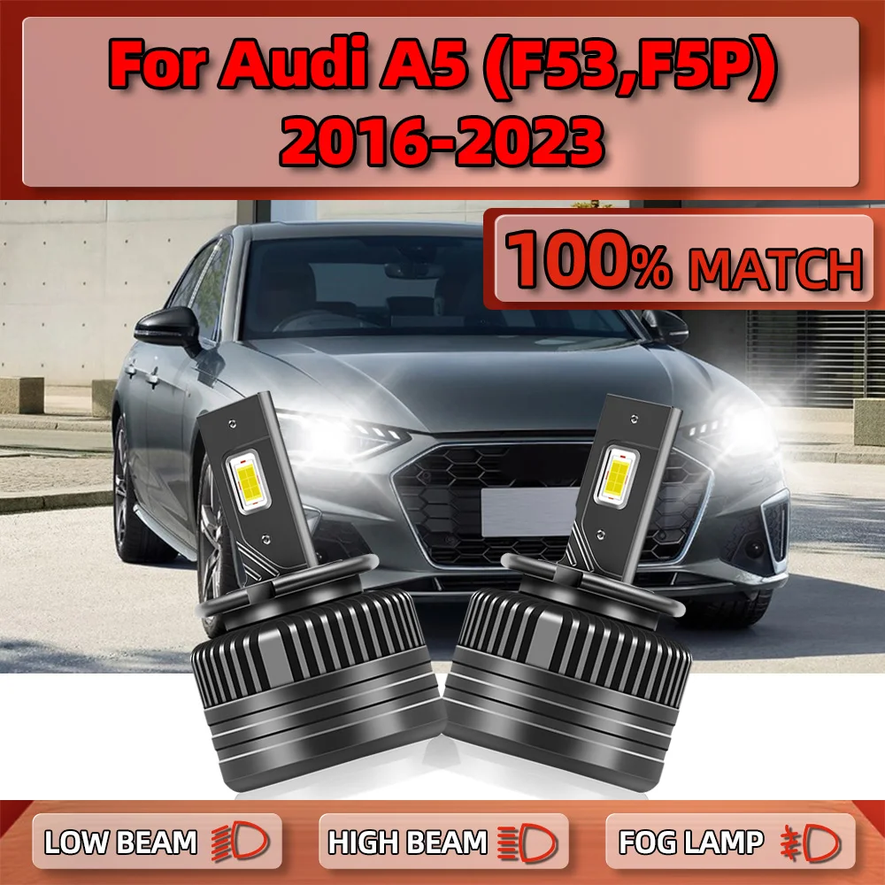 LED Car Headlight Bulbs 25000LM Auto Lamps 12V Plug and Play D5S Xenon HID Light For Audi A5 (F53, F5P) 2016-2020 2021 2022 2023