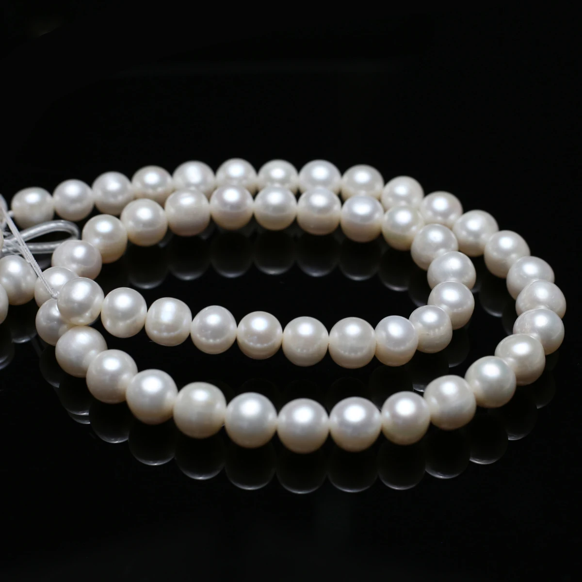 AAAA 8-9mm High Quality Natural Freshwater Pearl Near Round Seedless Beads for Jewelry Making DIY Necklace Bracelet Accessories