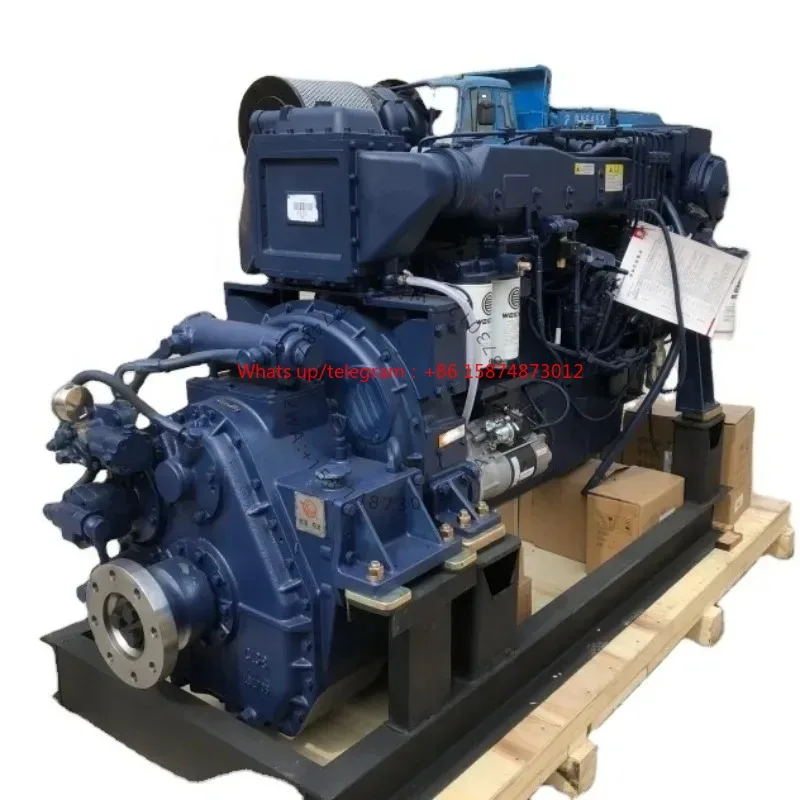 High Performance 200hp Wei chai WD10 Ser ies6 Cylinders WD10C200-21 Mar ine di esel Engine