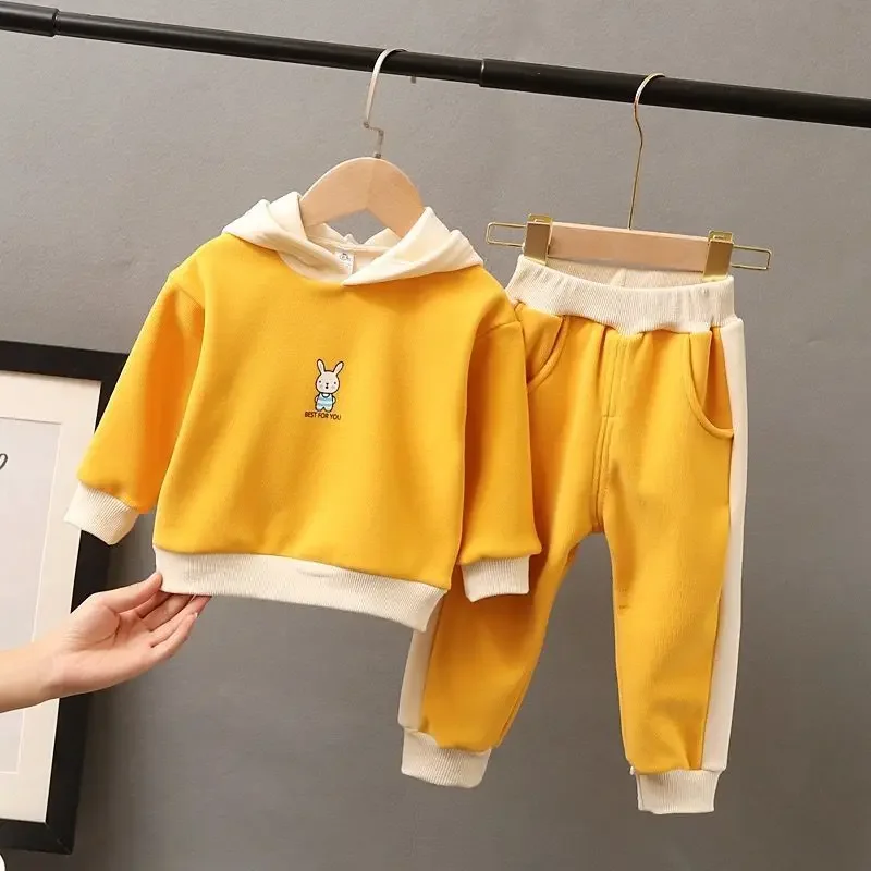 New 1-7 Years Children Clothing Set Girl Casual Clothes Kids Fashion Sweatshirt And Pants 2 Pcs Baby Autumn Winter Tracksuits