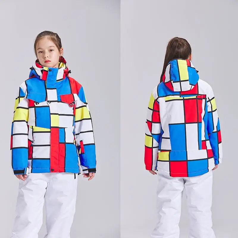Children Adult Ski Suit Professional Waterproof Windproof Coat Outdoor Snowboarding Skiing Jacket Pants