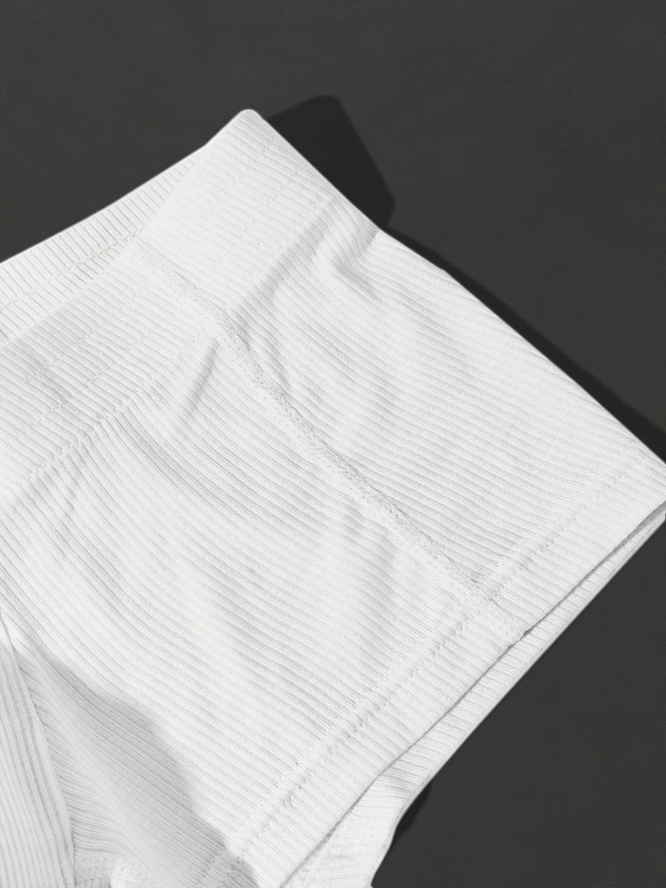 Herren Komfortable Slim Fit Flache Unterwäsche Synthetische Baumwolle Hohe Elastizität Knopf-Dekoration Einfarbige Unterwäsche – Detail 4