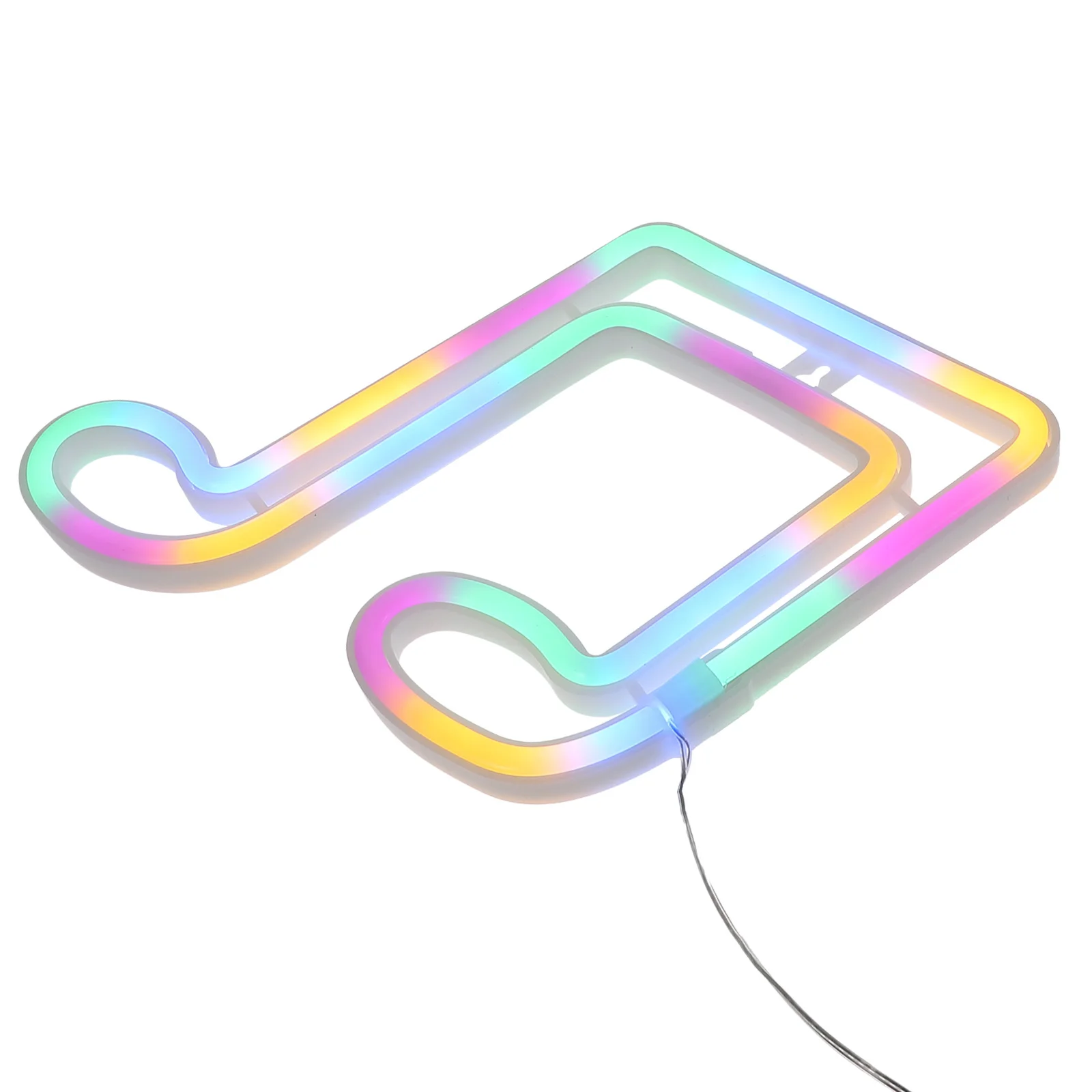 

1pc Led Note Neon Night Light Festival Neon Light Creative Modeling Lamp For Room Bedroom Decor Portable Small Size