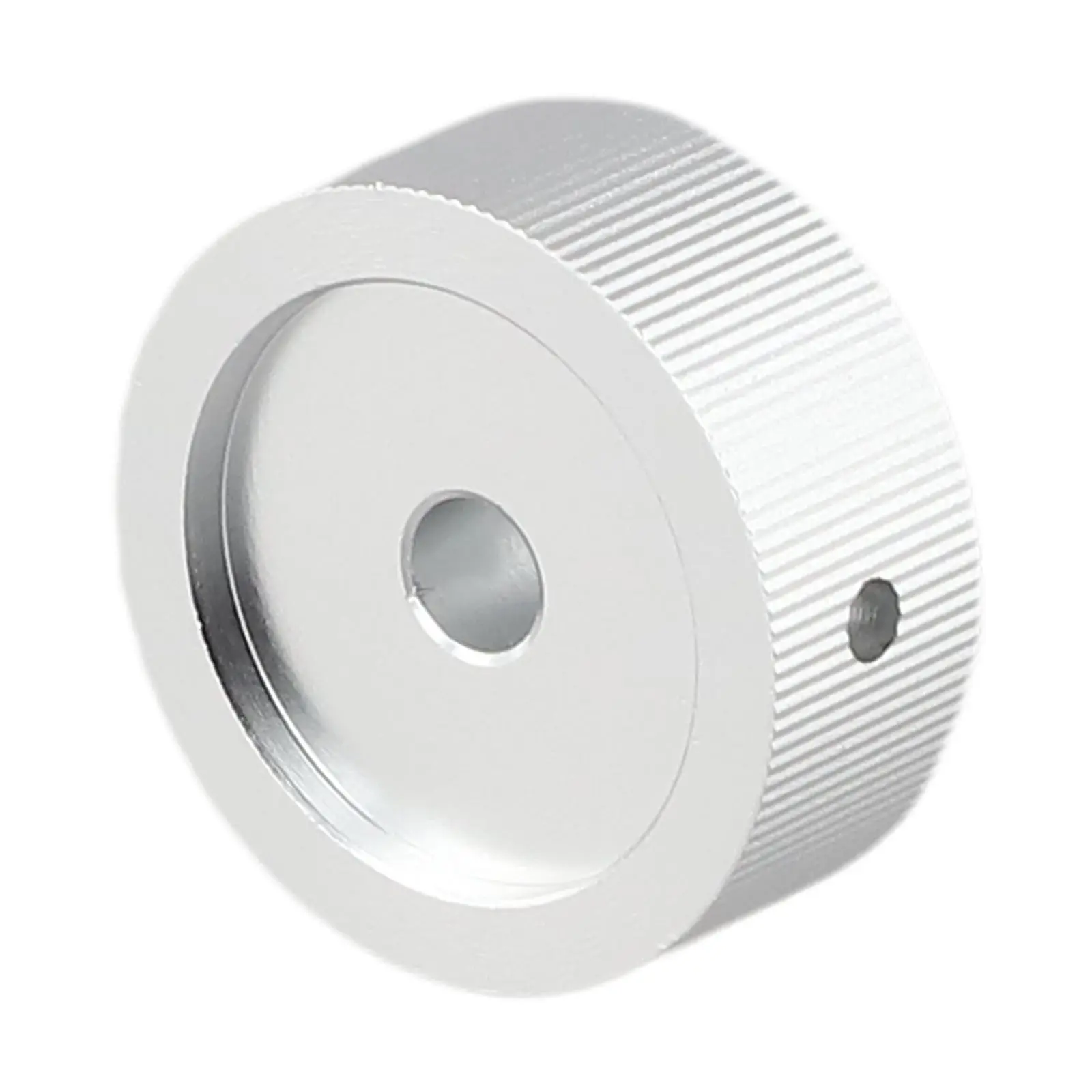 Black Matte Solid Aluminum Volume Control Knob 32x13mm for 6mm Potentiometer with Anti-Slip Texture and Wrench Included