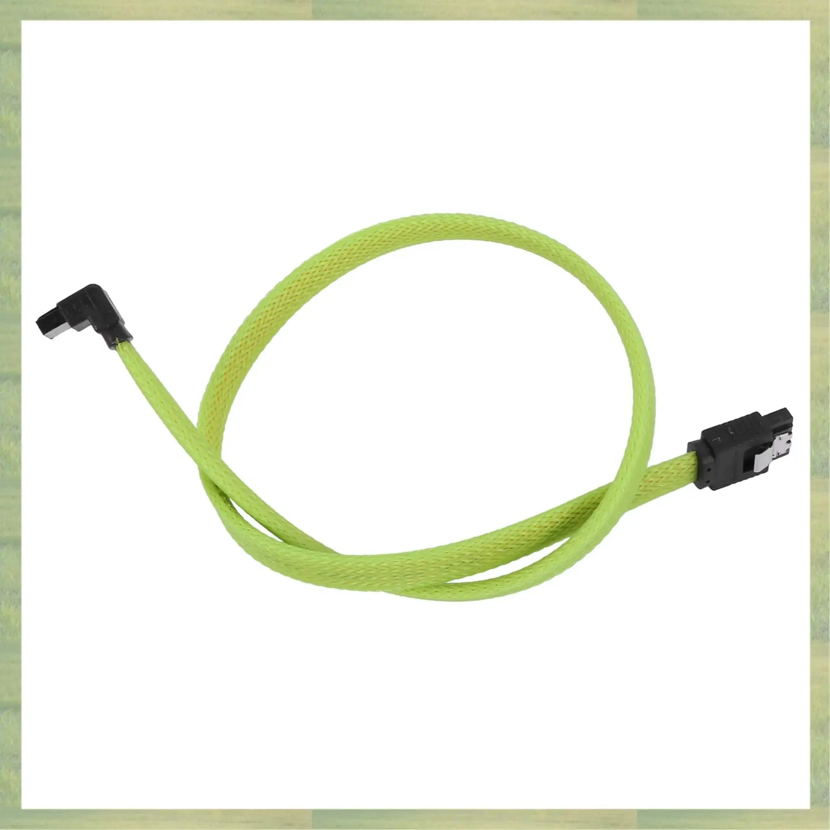 N15R-4Pcs 50CM SATA 3.0 III SATA3 Cable de datos de 7 pines Cables SSD de ángulo recto 6 Gb/S Cable de datos de disco duro HDD (verde)