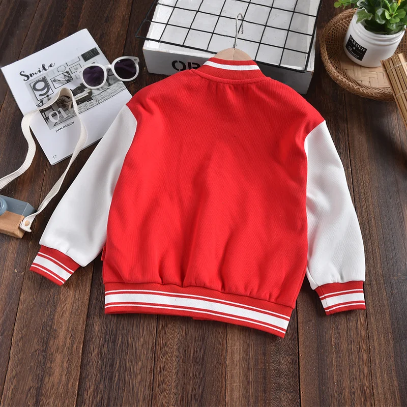 Children's Baseball Jacket 2025 Spring Simple Boys Girls Outerwears Teenage Casual Autumn Coats Big Kids Fashion Clothing