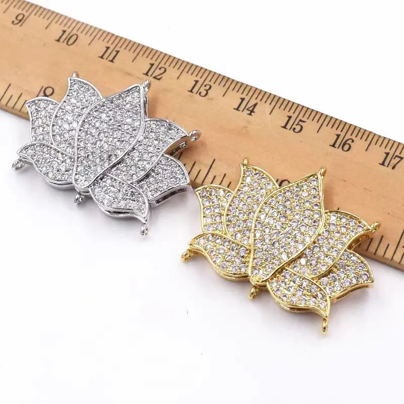 1piece Jewellery Connector Multiple rows of flowers Clasp hooks DIY Making Necklace Bracelet Accessories