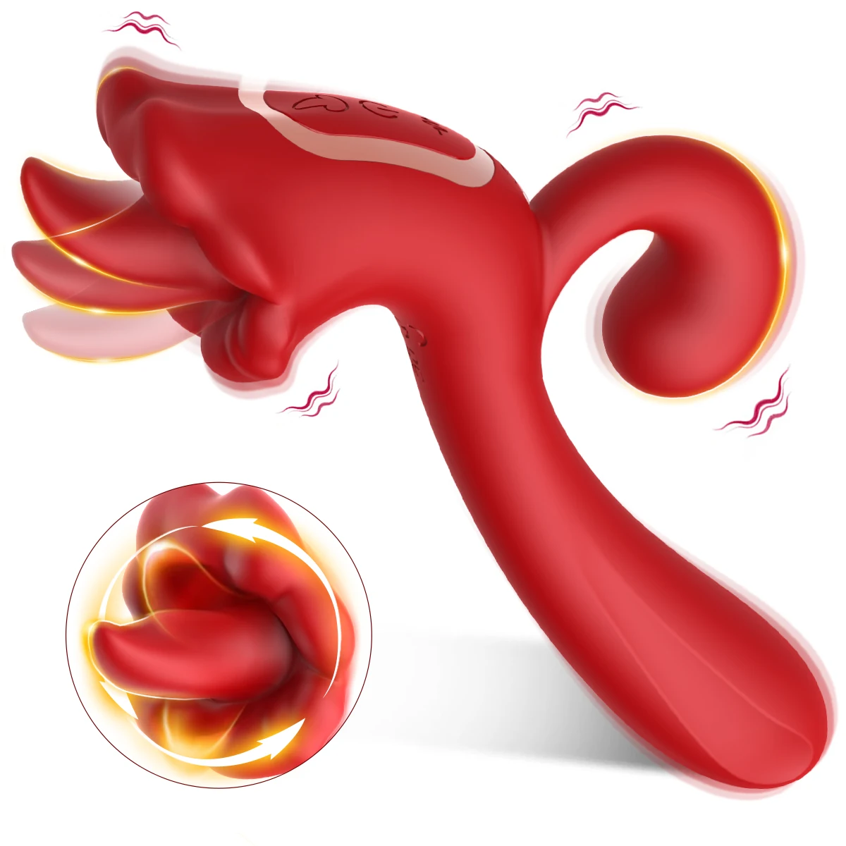 Tongue Licking G Spot Vagina Vibrator  3 IN 1 Vibrating Nipple Clitoris Stimulator Vagina Massager Sex Toys Adult for Women