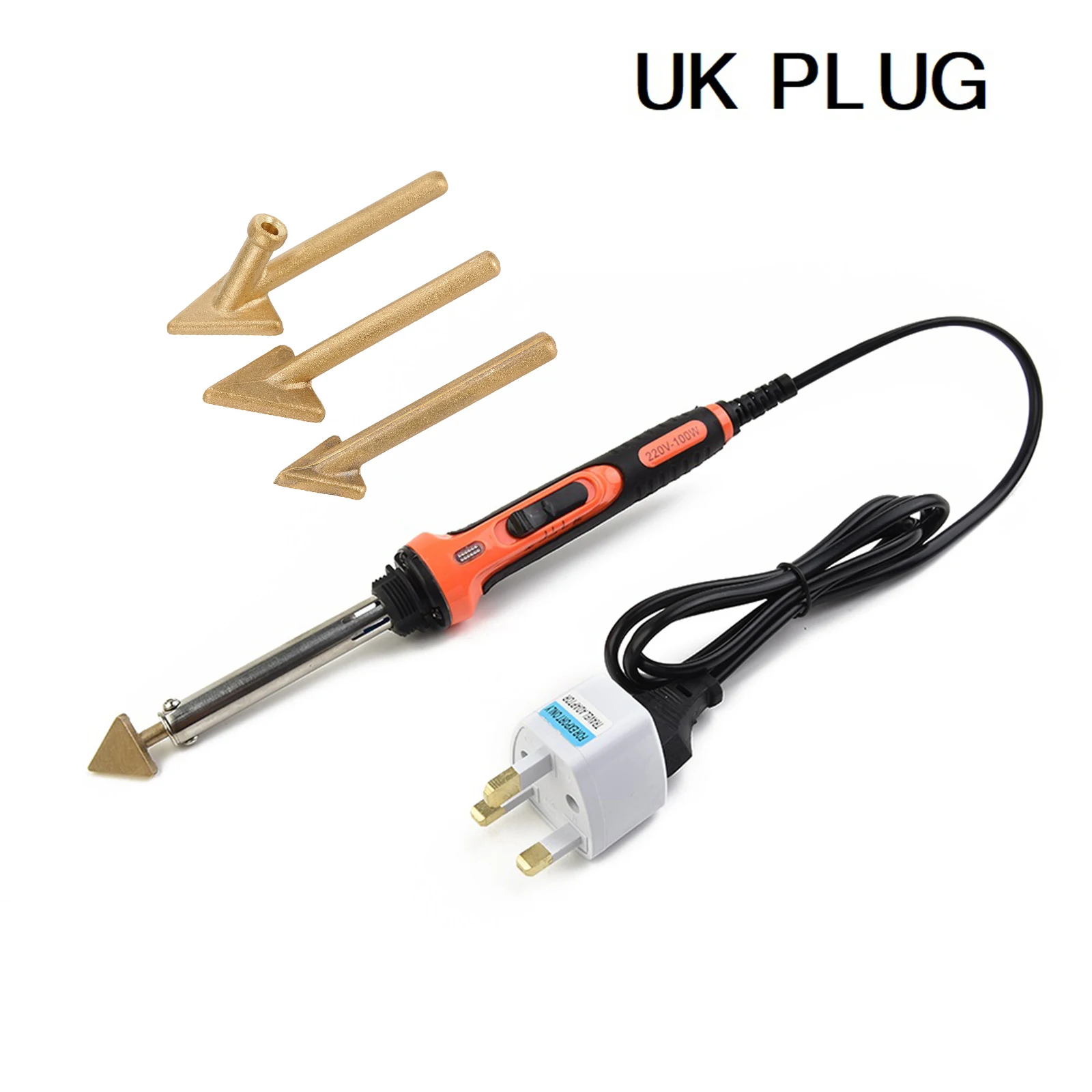 100w Electric Soldering Iron With Tips Kit Plastic Welding Kit For Automobile Car Bumper Repair Welder Machine Soldering Iron