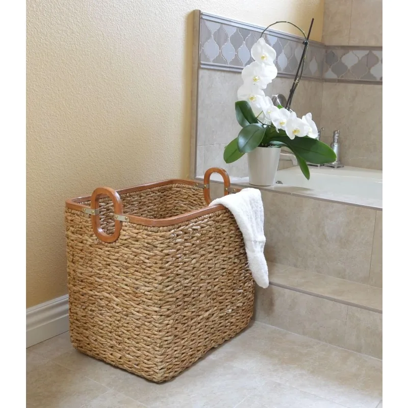 Anson-armazenamento cesta, marrom, marrom