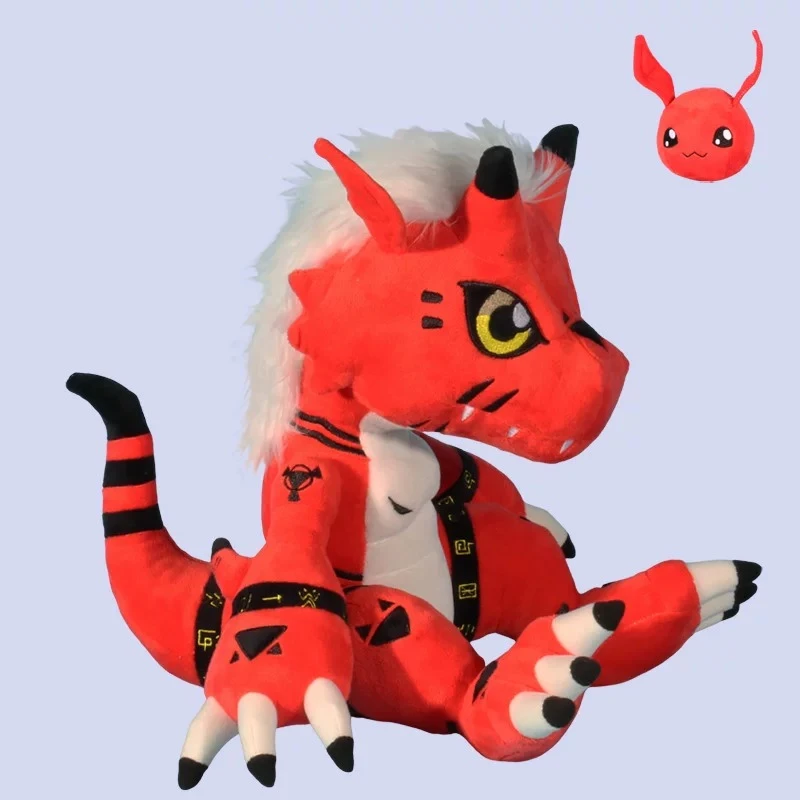 35cm Big Size Digimon Growmon Anime Plush Stuffed Doll Kawaii Room Decorated with Plushies Children's Pillow Holiday Gifts