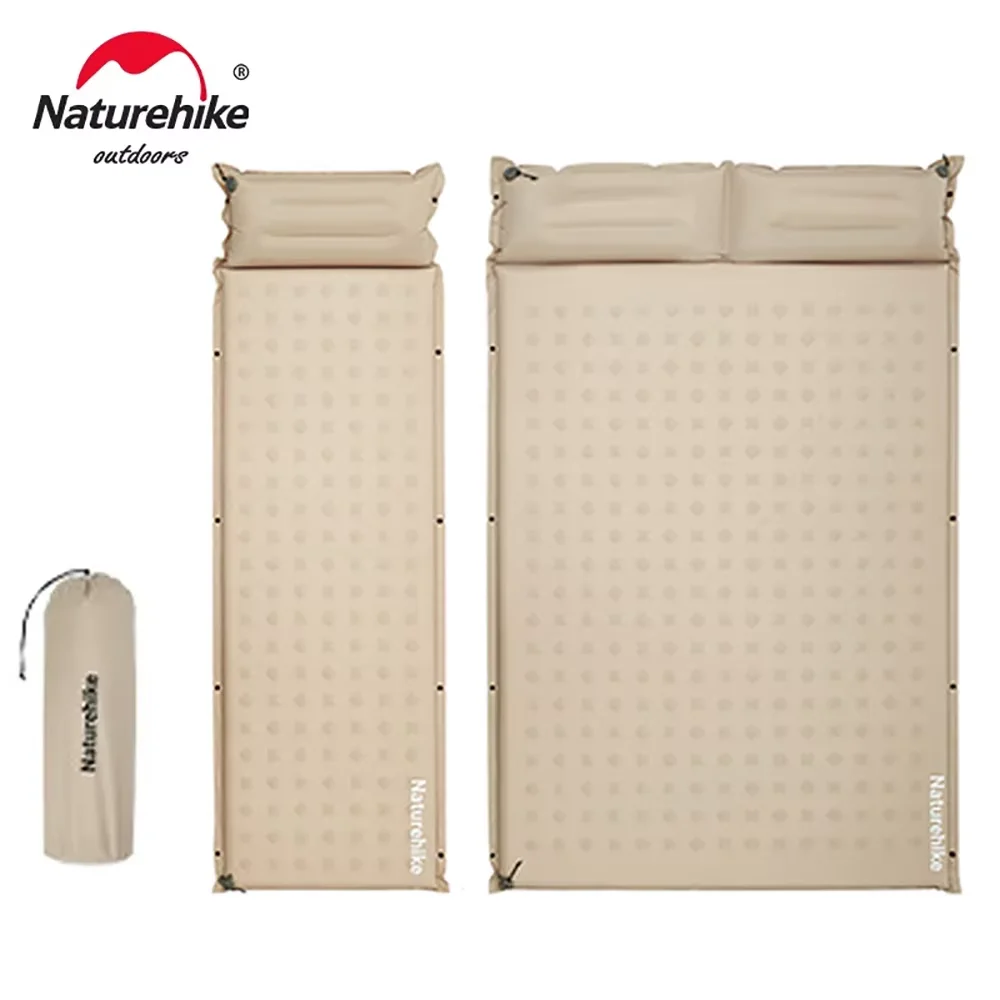 Naturehike Self-Inflating Mattress D Air Mattress 1 2 Person Camping Mat Splicable Travel Sleeping Pad Ultralight Tent Mat