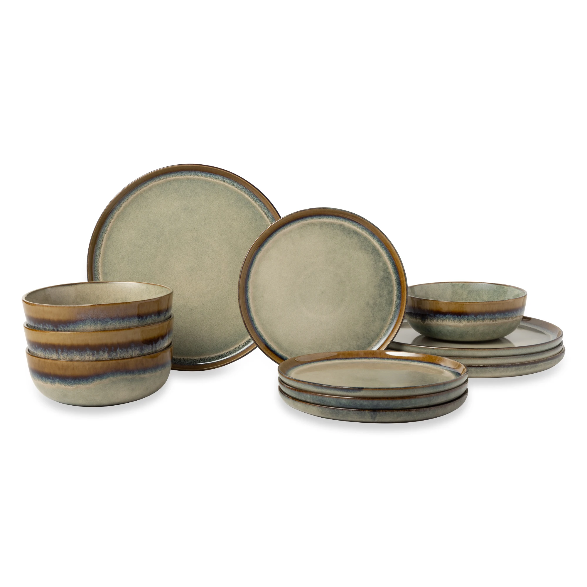 

Elegant Ceramic Dinnerware Set, 12-Piece, Modern Design
