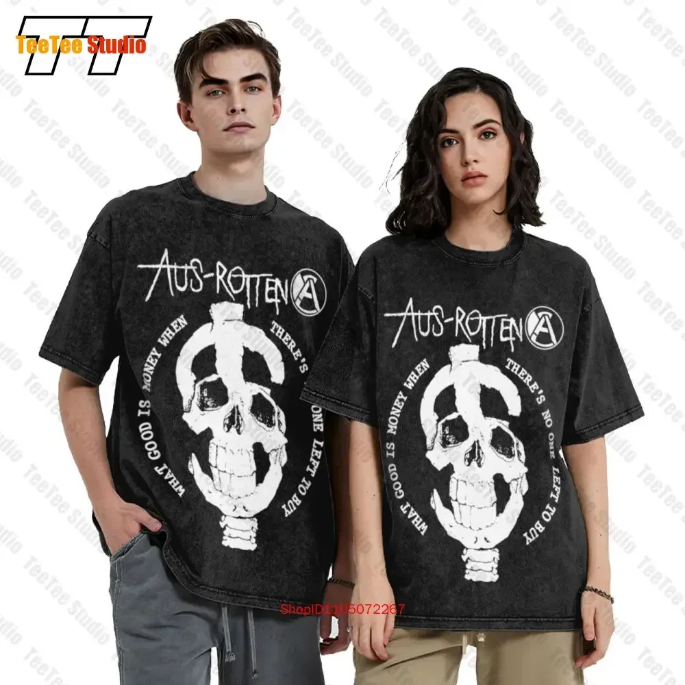 Aus Rotten What Good Is Money When There'S No One Left Vintage Oversized T-Shirt Tee 03IY