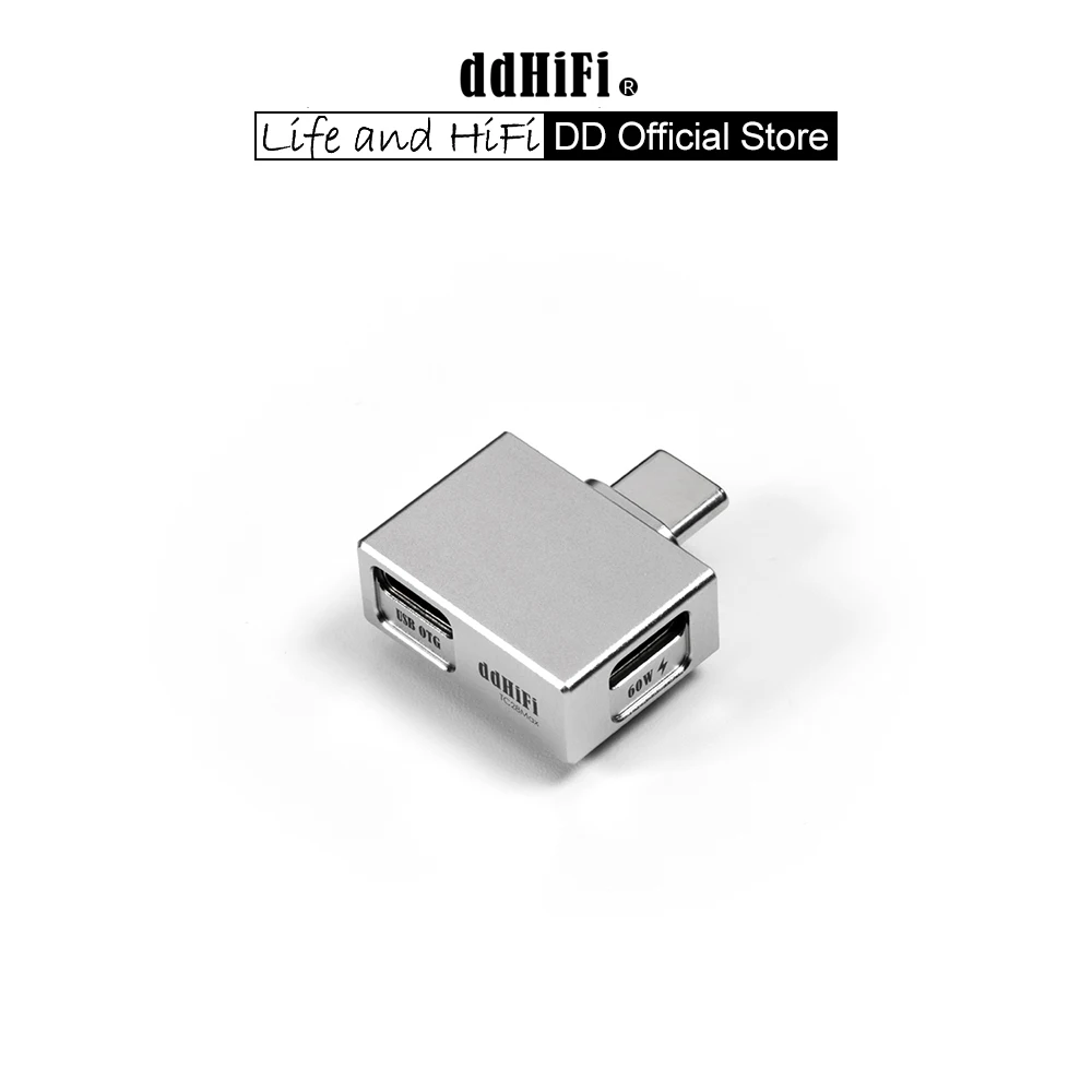 DD ddHiFi TC28Max USB-C OTG Adapter with 60W PD Charging, Hi-Res DAC/Amp Compatible, Bidirectional Power Supply