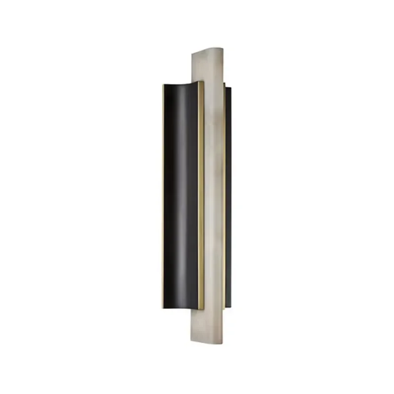 Modern Nordic Style Alabaster Light Emitting Diode Wall Lamps Post Modern Brass Lamps Interior Living Room Bedroom Marble