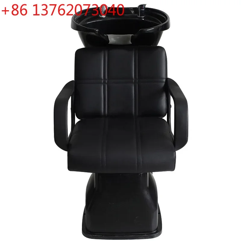 

Foreign hair and barber shop Japanese soft pillow acrylic shampoo flush bed chair