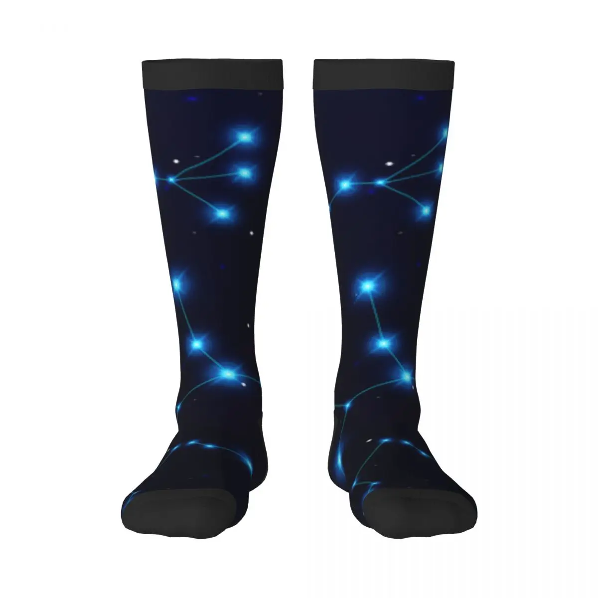 Zodiacal Constellation Unisex High Socks for Men Women Autumn Winter