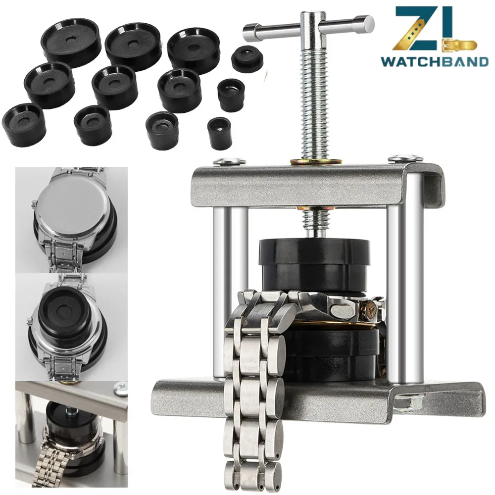12pcs/18pcs Watch Tools Repair Professional Back Cover Presser Set Metal Watchmaker Maintenance Tools For Closing Cover Die Kit