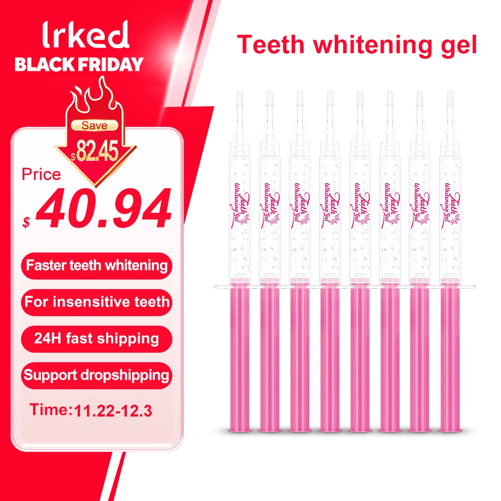 Teeth Whitening Gel 44% Carbamide Peroxide Bleaching Tooth Whitener Gel Professional Clean Dental Bleach Gel Oral Care 3mlX7pcs