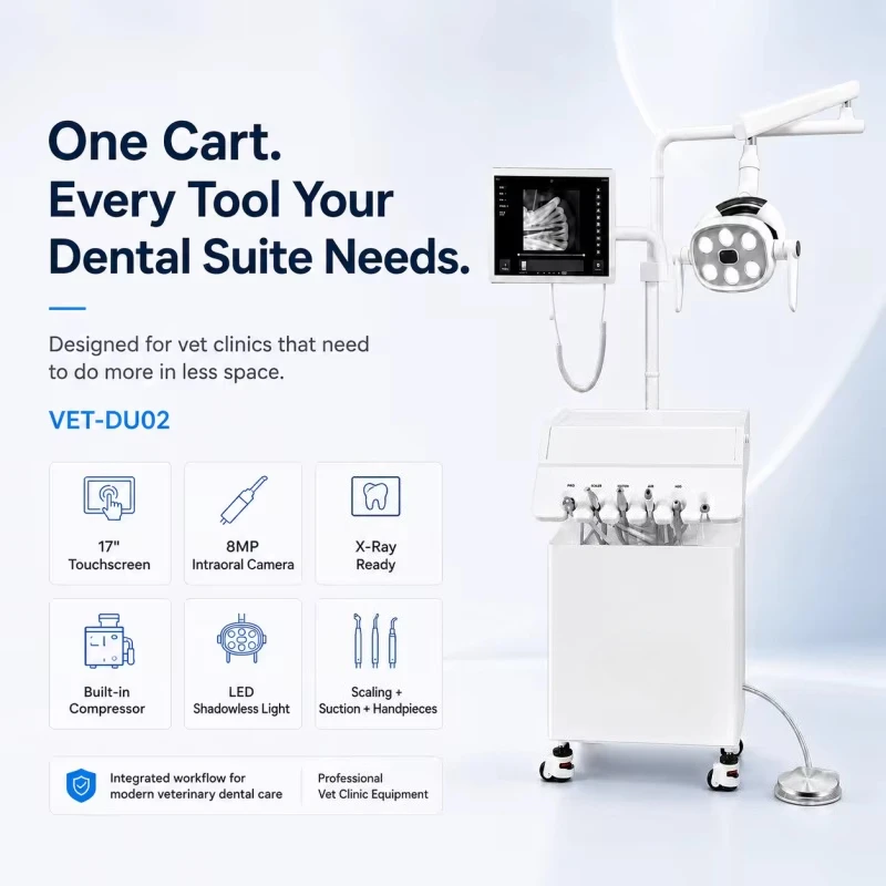 OliveVet portable mobile veterinary  equipment for use in veterinary clinics and animal hospitals